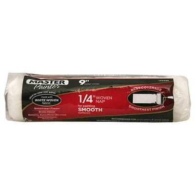 Paint Roller Cover, Woven, 9 x 1/4 In. Nap
