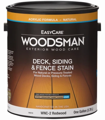 Woodsman Deck, Siding & Fence Stain, Acrylic, Redwood, 1 Gallon