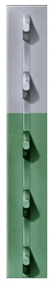 Studded T-post, 8-ft. X 1-1/3-in. Green With Aluminum Top, Rail Steel