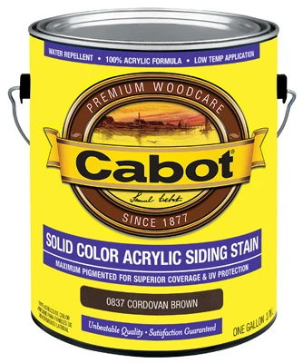 Solid Color Acrylic Siding Stain, Cordovan Brown, Gallon