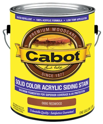 Solid Color Acrylic Siding Stain, Redwood, Gallon