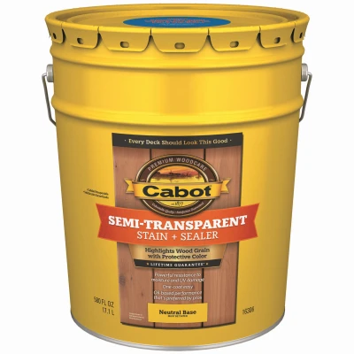 Semi-Transparent Deck & Siding Stain, Neutral Base, Qt.