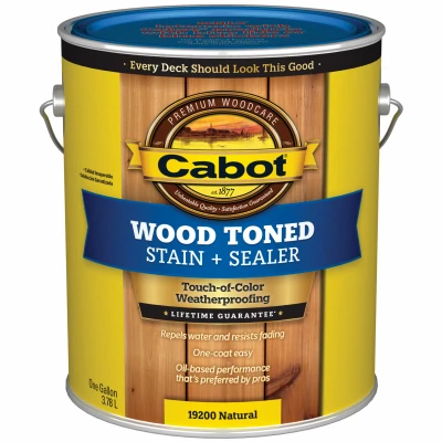 Wood Toned Deck & Siding Stain, Natural, 1-Gallon
