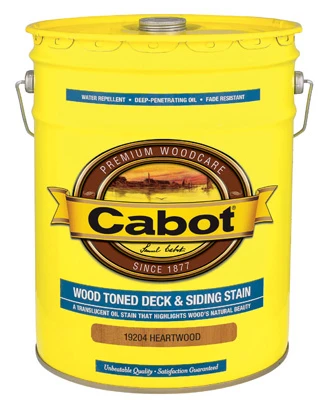 Wood-Toned Deck & Siding Stain, VOC, Heartwood, 5-Gallons