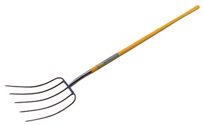 Barley Straw Fork, 5-Tine Steel Head, 54-In. Wood Handle