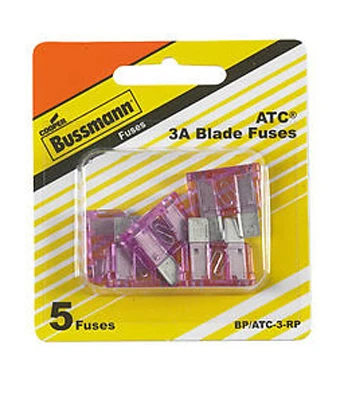 Bp/atc3 Automotive Blade Fuses - 7.5 Amp, Pack Of 5