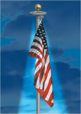 Flag Pole Solar Light with Automatic Dusk to Dawn Sensor, Weather Resistant
