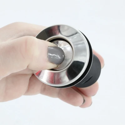 Garbage Disposal Replacement Air Switch Button, Top Mount, Chrome