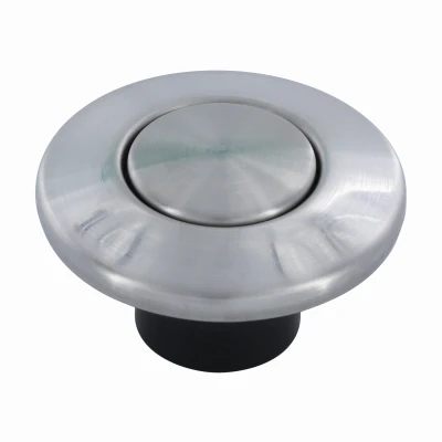 Garbage Disposal Replacement Air Switch Button, Top Mount, Stainless Steel