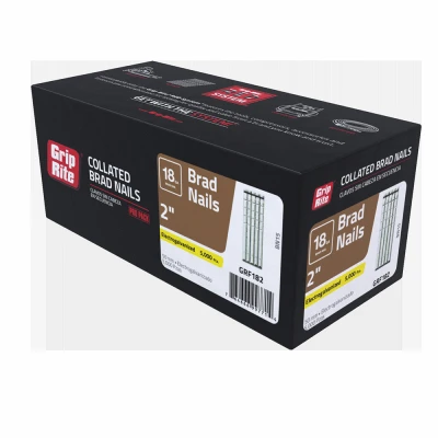 Collated Brad Nails, Electrogalvanized Steel, 2 In. x 18 Gauge, 5000-Pk.