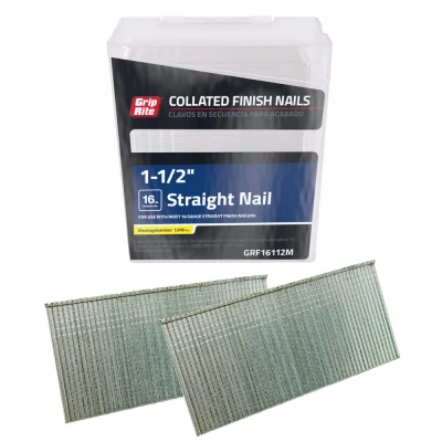 Collated Finish Nails, Electrogalvanized Steel, 2 In. x 16 Gauge, 1000-Pk.