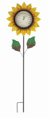 Decorative Sunflower Thermomoter, Staked