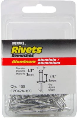 100-Pack Short Aluminum Rivets