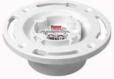 Schedule 40 DWV PVC Pipe Fitting, Long-Pattern Flange, 3 - 4 In.
