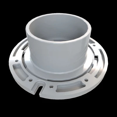 Schedule 40 Dwv Pvc Pipe Fitting Flange With Test Cap, 3 Or 4 Inch
