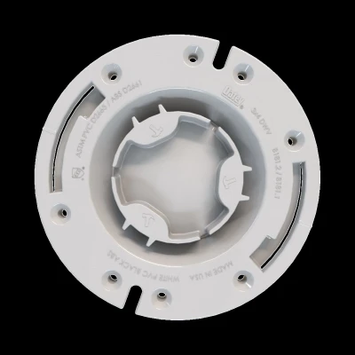 Schedule 40 Dwv Pvc Pipe Fitting Flange With Test Cap, 3 Or 4 Inch