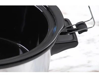 Stay-or-Go Slow Cooker 6 Quart Capacity with Removable Stoneware and Glass Lid