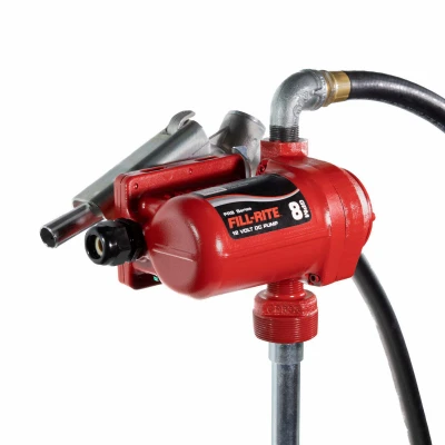 12-Volt Fuel Transfer Pump with Nozzle, 8 GPM