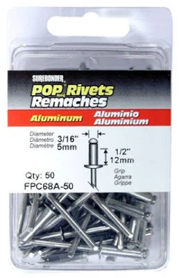 50-Pack Long Aluminum Rivets