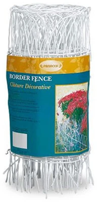 White Round-Top Garden Fence, 14-In. x 20-Ft.