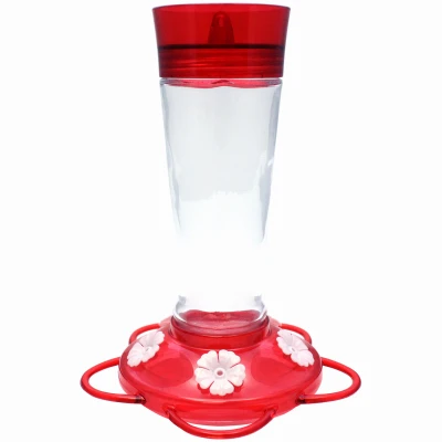 Hummingbird Feeder, Ruby Glass, 10 oz.