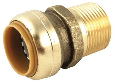 1 x 1 In. MIP Push-Fit Straight Pipe Connector, Lead Free