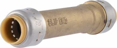 Push-Fit Slip Pipe Coupling, Lead Free, 1/2 x 1/2 In.