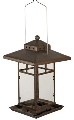 Metal Lantern Style Bird Feeder, Holds 2.25 Pounds of Seed