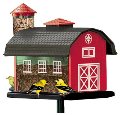 Red Barn Combo Bird Feeder with 7 Pound Capacity