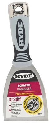 Pro Scraper, Stiff Steel Blade, 3-In.