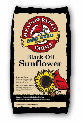 Black Oil Sunflower Bird Seeds, 20 Lb.