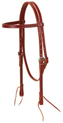 Browband Headstall in Burgundy Latigo Leather with 5/8 Inch Width
