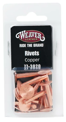 12-Pc. Copper Rivets & Burrs, Assorted