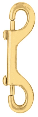 Double Snap Hook Model 163, Brass Construction, 4 and 1 Half Inches Length