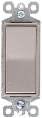 Pass & Seymour Decorator Switch, Single Pole, Nickel Finish