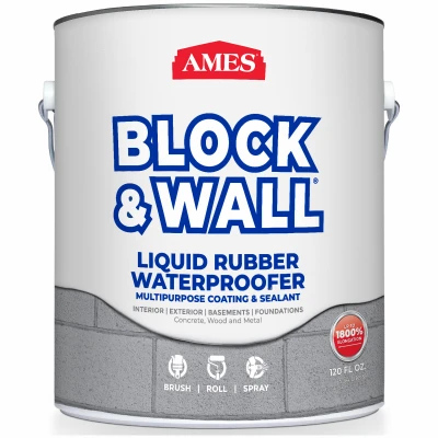 Block & Wall Liquid Rubber Coating, White, 1-Gal.