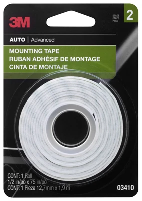 Mounting Tape, 1/2" X 75-inch, Double-sided Adhesive For Interior Surfaces