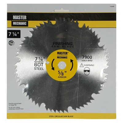 7-1/4-inch Steel Combo Circular Saw Blade, 60-tooth For Precision Cuts