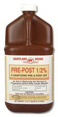 Sanitizing Cow Teat Dip, Pre-post, 1-gallon With 0.5% Iodine For Livestock Health