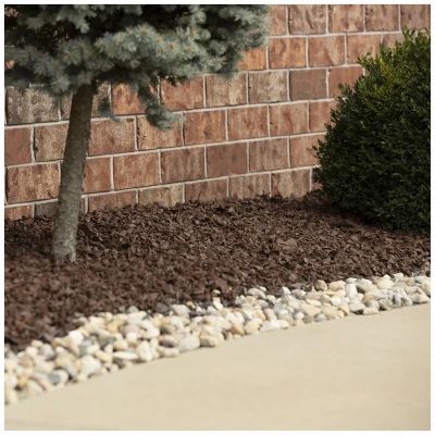 Brown Rubber Nugget Mulch, 0.8 Cubic Feet, Durable Landscape Ground Cover