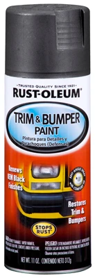 Trim & Bumper Paint, Matte Black, 11-oz.