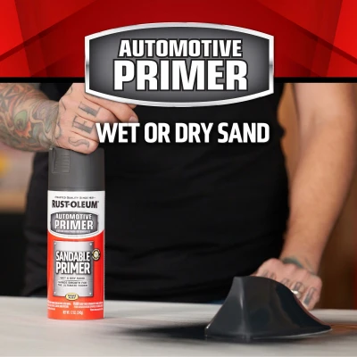 Automotive Sandable Spray Primer Grey 12 Ounce Can