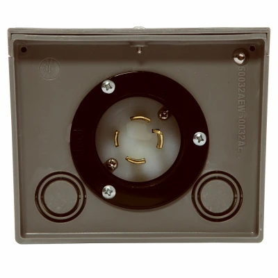 Generator Power Inlet Box Resin 30 Amp Durable Weather Resistant