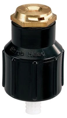 Underground Sprinkler Shrub Head, Brass Nozzle, Half-Circle, 1/2-In. FT