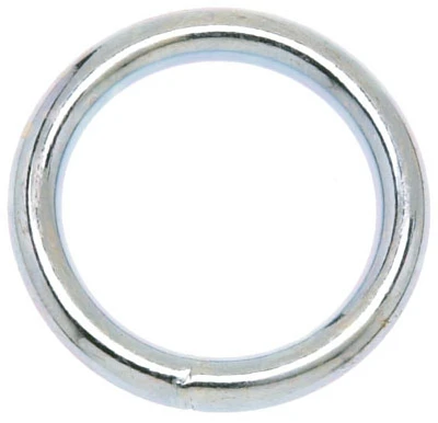 Welded Ring, Zinc Finish, #2, 2.5-In.