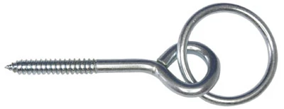 Hitch Ring With Eye Screw, Zinc Finish, 2-In.
