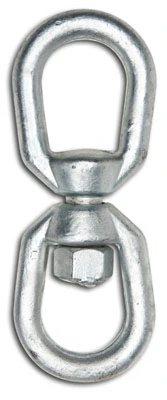 Industrial Eye To Eye Swivel, Forged, Galvanized, 3/8-In.