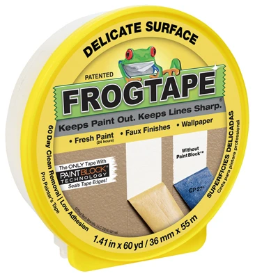 Delicate Surface Painting Tape, Yellow, 1.41-In. x 60-Yds.