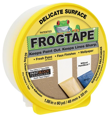 Delicate Surface Painting Tape, Yellow, 1.88-In. x 60-Yrd.