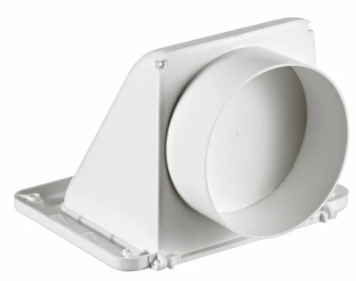 4 Inch White Plastic Recessed Soffit Exhaust Vent for Attic Ventilation